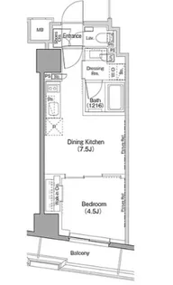ザ・パークハビオ日本橋小伝馬町【5階】の間取り