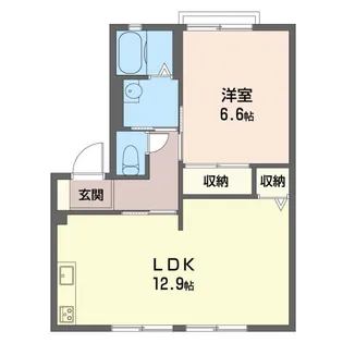 ベル・パティオB【1階】の間取り