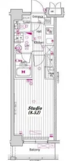 グランド・ガーラ門前仲町【3階】の間取り