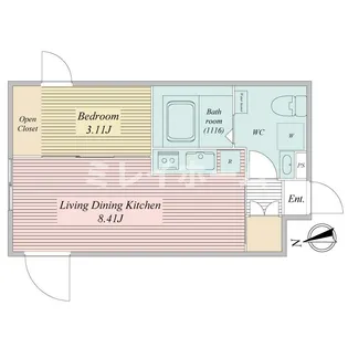 ライブフラット馬込【2階】の間取り