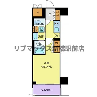 ブランシエスタ浅草雷門【2階】の間取り