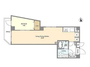 アルファコート東あずま【1階】の間取り
