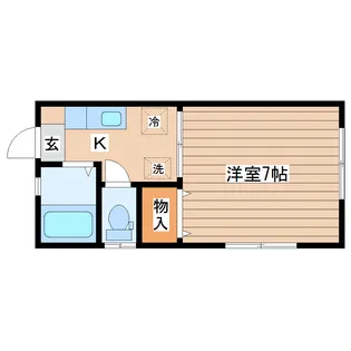 八乙女コーポ【1階】の間取り