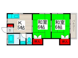 ゆうぎり荘【2階】の間取り