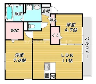 プランドール アーク【1階】の間取り
