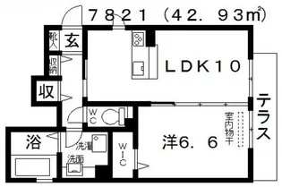 セジュールシャトレー C棟【1階】の間取り