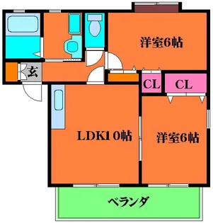 ソレイユ2号【2階】の間取り