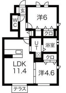 アンソレイエ ファミーユA棟【1階】の間取り