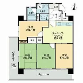 ライオンズマンション尾頭橋【3階】の間取り