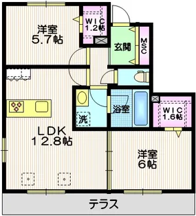 玉川野毛町パークサイドハウスA【1階】の間取り