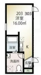 フィオーネ北千住【3階】の間取り