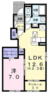 MORE ROSE【1階】の間取り