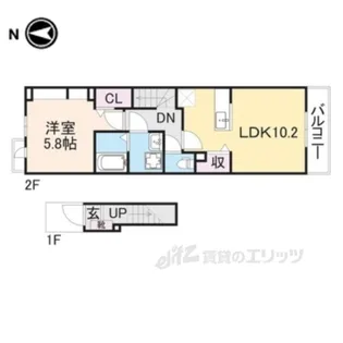 フォンテーヌN-V【2階】の間取り