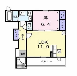 レジデンス 新町【1階】の間取り