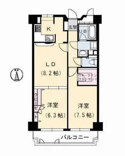 メゾン・ド・ナリヤ B棟【7階】の間取り