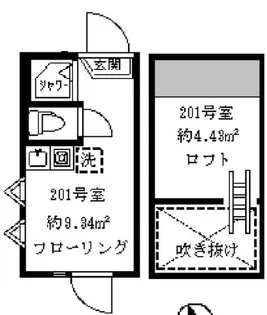ソフィアアイリス(家具付き)【2階】の間取り