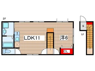 ムーンアース【2階】の間取り