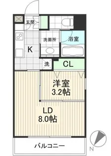 ウィンドシティ根岸【5階】の間取り