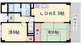 ミモザの館【1階】の間取り