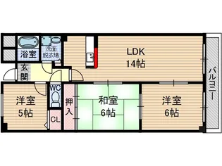 グレース南茨木【2階】の間取り