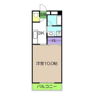 メゾンロンドゥ・トワ【3階】の間取り