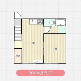 ROOM長門【2階】の間取り