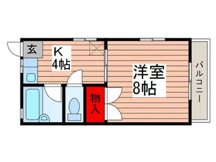 白菊ハイツB【1階】の間取り
