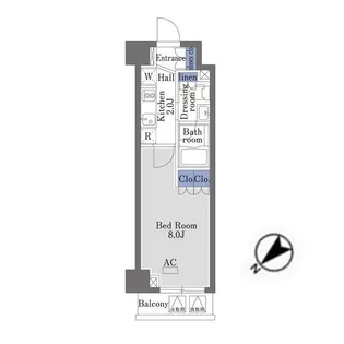 ヴァンヴェール日本橋【4階】の間取り