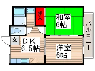 恩田コーポ【2階】の間取り