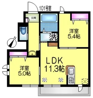 Blessed Court ブレストコート【1階】の間取り