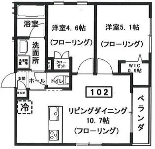 仮へーベルメゾン中央5丁目南棟【1階】の間取り