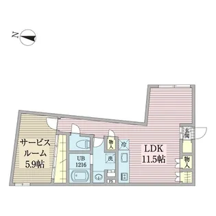 スペックレジデンス大森北【4階】の間取り