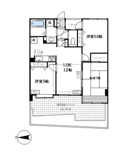 キャニオングランデ練馬北町弐番館【1階】の間取り
