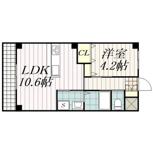 Chez mon chant(シェモンシャン)【2階】の間取り