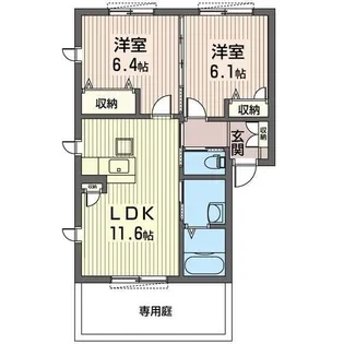 エクレアハウス B【1階】の間取り