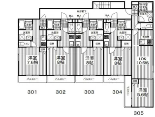 アイビス国立II【3階】の間取り