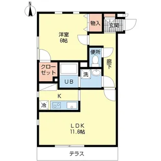 クラヴィーア【1階】の間取り