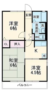 シティ東二番館【1階】の間取り