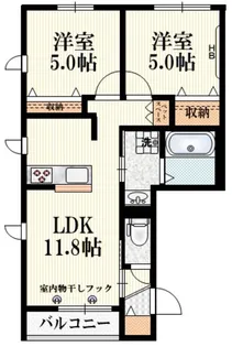RIVERSIDE純II【2階】の間取り