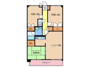 オレンジヒル新宮【3階】の間取り