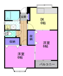 サニーコート C【1階】の間取り