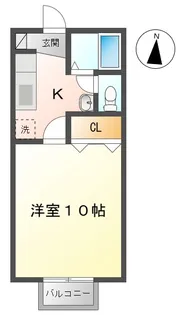 グランシェール渡利【1階】の間取り