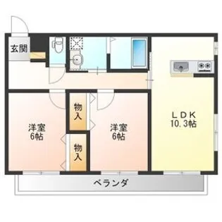 ロード&スカイ【3階】の間取り