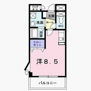 セルフィール AKAYAMA【3階】の間取り