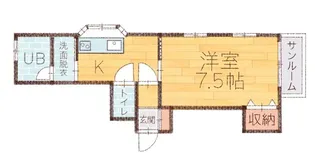 カヤバマンション【1階】の間取り