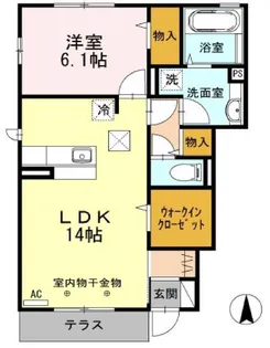 フィオ-レ【1階】の間取り