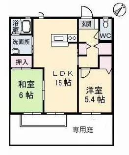 シャーメゾン長府黒門【1階】の間取り