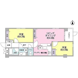 ラフィナート深沢【2階】の間取り