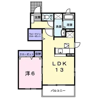 ロイヤル クレッセント III【1階】の間取り