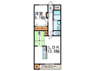 森田マンションA棟【3階】の間取り